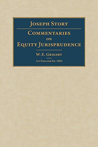 Cover for Joseph Story · Commentaries on Equity Jurisprudence (Hardcover Book) [Reprint edition] (2014)