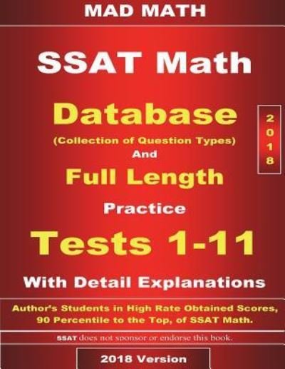 Cover for John Su · 2018 SSAT Database and 11 Tests (Taschenbuch) (2017)