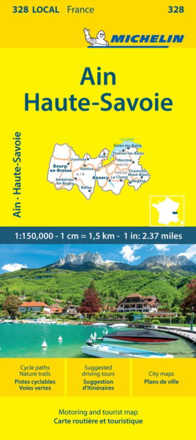 Ain  Haute-Savoie - Michelin Local Map 328: Map - Michelin - Böcker - Michelin Editions des Voyages - 9782067262942 - 23 maj 2024