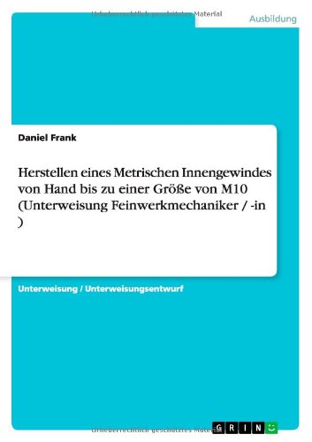 Cover for Frank · Herstellen eines Metrischen Innen (Buch) [German edition] (2011)