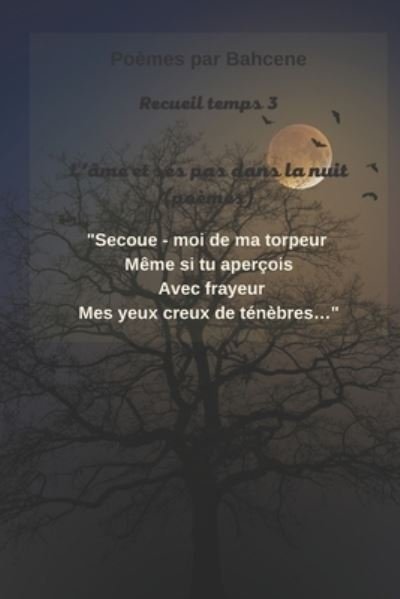Cover for Ahcene Boufekroune · L'ame et ses pas dans la nuit.: Poemes de l'ame Recueil Temps 3. - Poemes de l'Ame Par Bahcene En 04 Temps. (Paperback Book) (2021)
