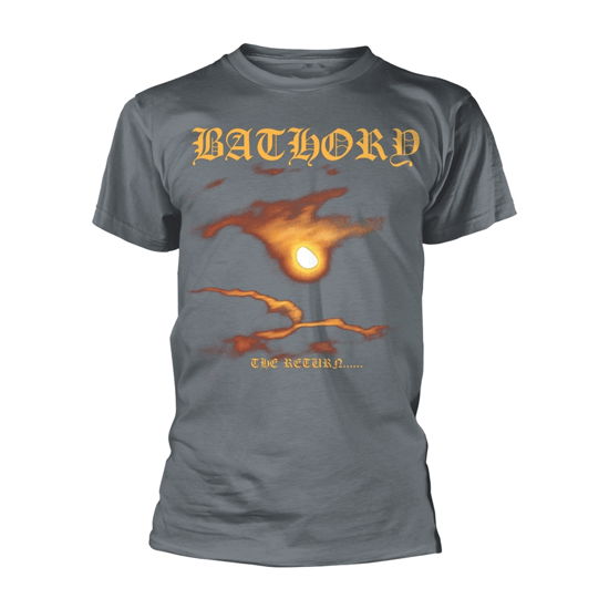 Cover for Bathory · The Return...(grey) (T-shirt) [size XL] (2023)