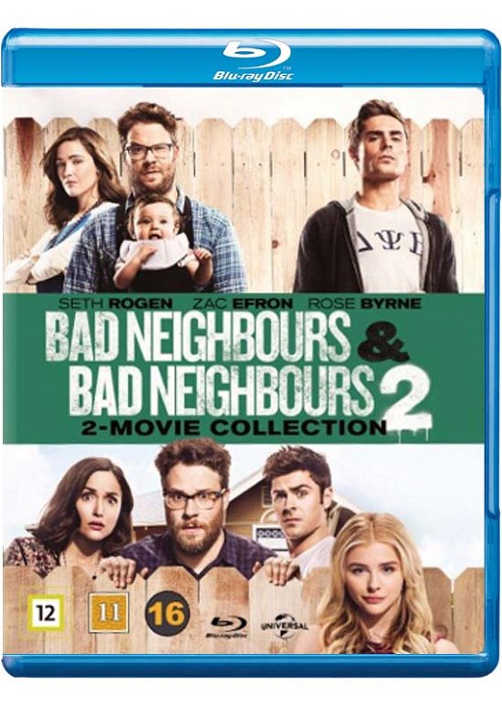 Cover for Seth Rogen / Zac Efron / Rose Byrne / Chloé Grace Moretz · Bad Neighbours &amp; Bad Neighbours 2 (Blu-ray) (2016)