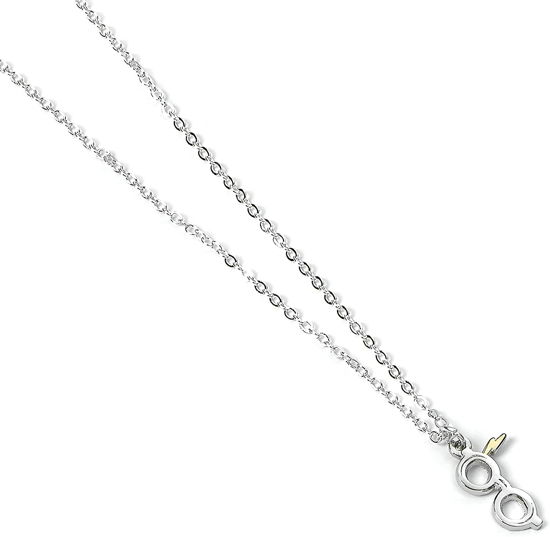 Silver Plated Lightning Bolt with Glasses Necklace - Harry Potter - Merchandise - HARRY POTTER - 5055583441943 - May 30, 2022