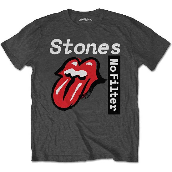 The Rolling Stones Unisex T-Shirt: No Filter Text - The Rolling Stones - Koopwaar - ROCKOFF - 5056170635943 - 