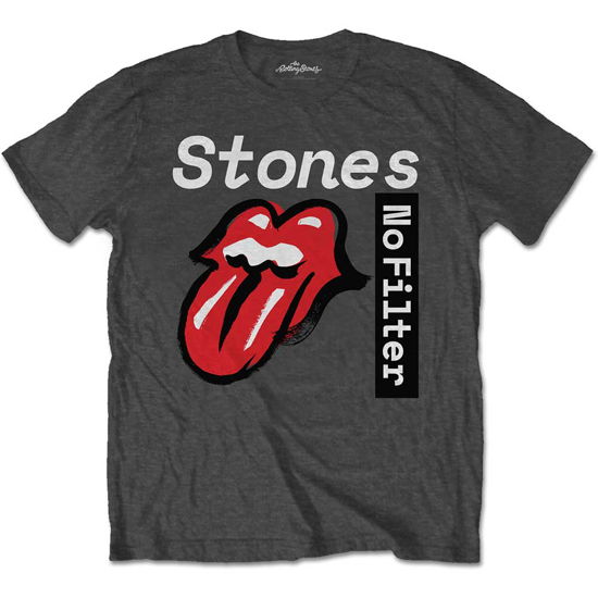 Cover for The Rolling Stones · The Rolling Stones Unisex T-Shirt: No Filter Text (T-shirt) [size M] [Grey - Unisex edition]