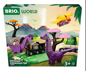 Train Set With Dinosaurs - (36094) - Brio - Merchandise - Brio - 7312350360943 - 