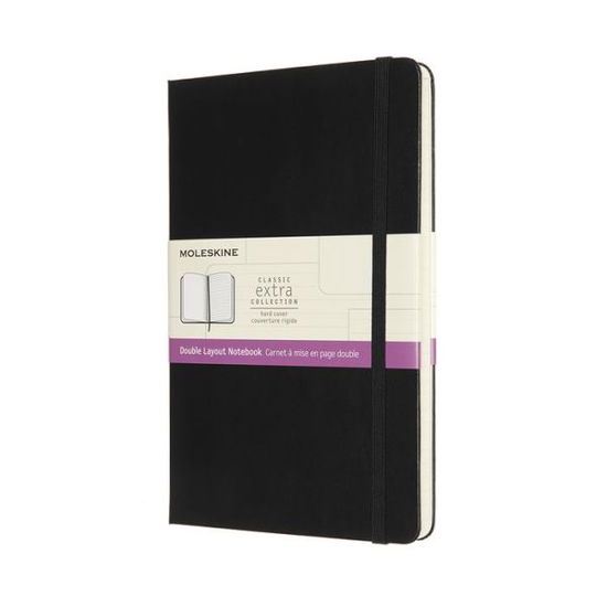 Cover for Moleskine · Moleskine Large Double Layout Plain and Ruled Hardcover Notebook: Black (Paperback Book) (2021)