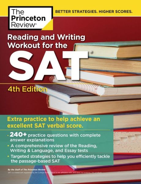 Cover for Princeton Review · Reading and Writing Workout for the SAT (Taschenbuch) [4 Revised edition] (2019)