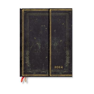 Arabica (Old Leather Collection) Ultra Horizontal 12-month Dayplanner 2024 (Wrap Closure) - Old Leather Collection - Paperblanks - Bücher - Paperblanks - 9781439704943 - 2023