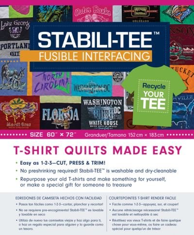 Stabili-TEE (R) Fusible Interfacing 60" x 72" pack: T-Shirt Quilts Made Easy -  - Merchandise - C & T Publishing - 9781617454943 - August 7, 2017