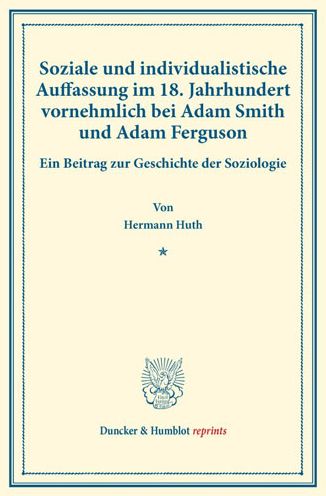 Cover for Huth · Soziale und individualistische Auf (Book) (2017)