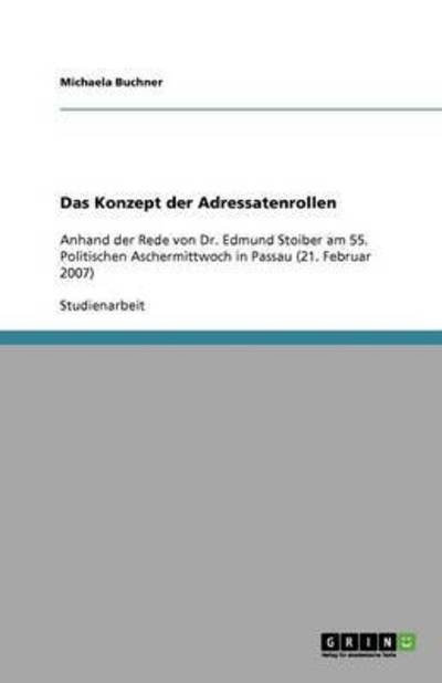 Cover for Buchner · Das Konzept der Adressatenrolle (Bog) (2011)
