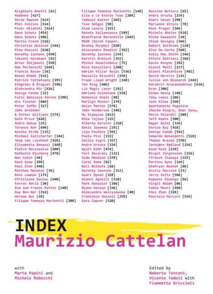 Cover for Maurizio Cattelan · Maurizio Cattelan: Index (Paperback Book) (2022)