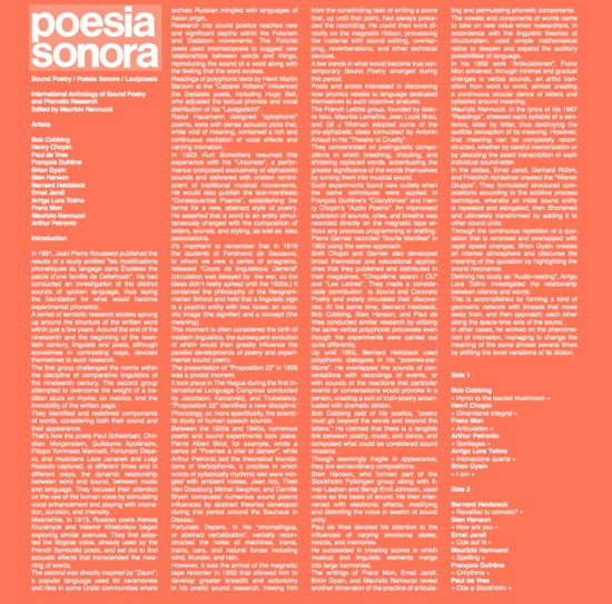 Poesia Sonora - V/A - Music - SONG CYCLE RECORDS - 0889397719944 - January 10, 2023