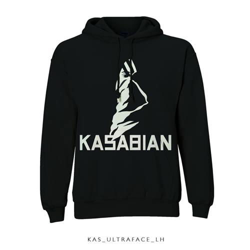 Kasabian Unisex Pullover Hoodie: Ultra Face - Kasabian - Fanituote - Bravado - 5023209598944 - tiistai 27. tammikuuta 2015