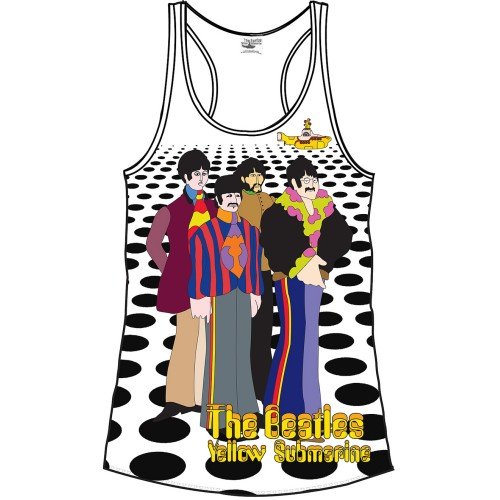 The Beatles Ladies Vest T-Shirt: Yellow Submarine Sea of Holes - The Beatles - Produtos - Suba Films - Apparel - 5055295354944 - 