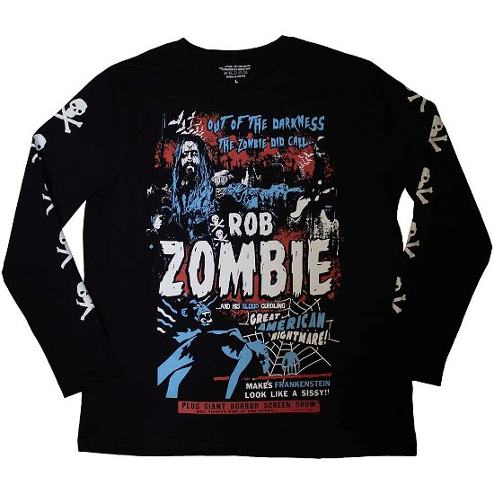 Rob Zombie Unisex Long Sleeve T-Shirt: Zombie Call (Sleeve Print) - Rob Zombie - Merchandise -  - 5056737206944 - 