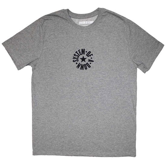 Cover for System Of A Down · System Of A Down Unisex T-Shirt: Mini Circle Logo (Grey) (T-shirt) [size S] (2024)