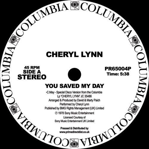 Cover for Cheryl Lynn · You Saved My Day / Got To Be Real (LP) (2018)