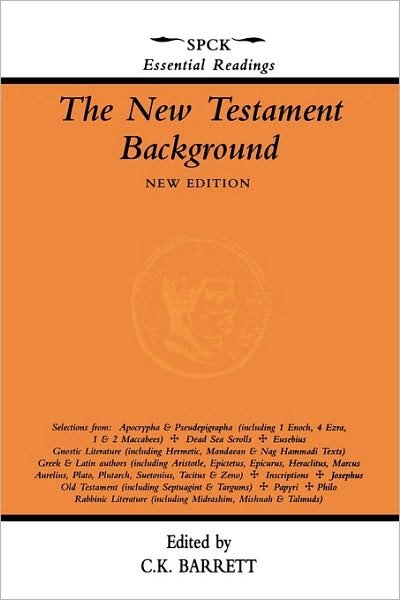 New Testament Background - Spck - Bøger - SPCK Publishing - 9780281042944 - 12. november 1987