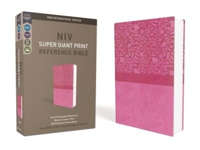 Cover for Zondervan · NIV, Super Giant Print Reference Bible, Leathersoft, Pink, Red Letter Edition, Comfort Print (Imiteret Læderbog) (2018)