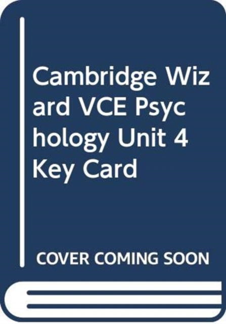 Cover for Ed Murphy · Cambridge Wizard VCE Psychology Unit 4 Key Card (Print) [Student edition] (2004)