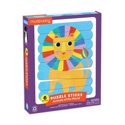 Cover for Mudpuppy · Animals of the World Puzzle Sticks (GAME) (2021)