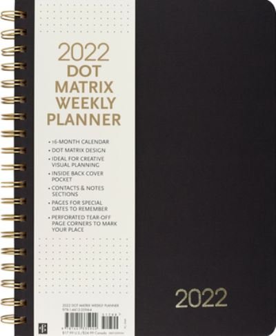 2022 Dot Matrix Weekly Planner (16-Month Calendar) - Peter Pauper Press Inc - Gadżety - Peter Pauper Press Inc,US - 9781441335944 - 18 listopada 2020