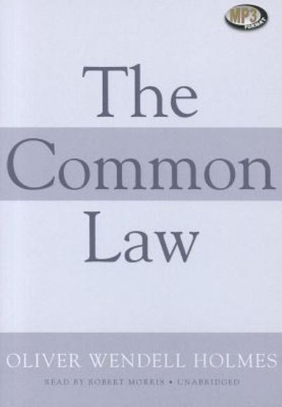 Cover for Oliver Wendell Holmes · The Common Law (CD) (2012)