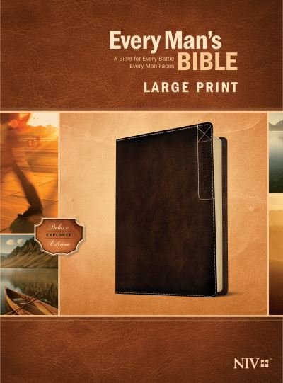 Cover for Stephen Arterburn · Every Man's Bible NIV, Large Print, Deluxe Explorer Edition (LeatherLike, Rustic Brown) (Bok) (2021)