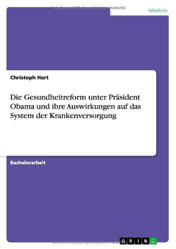 Cover for Christoph Hart · Die Gesundheitreform unter Präsident Ob (Book) [German edition] (2010)