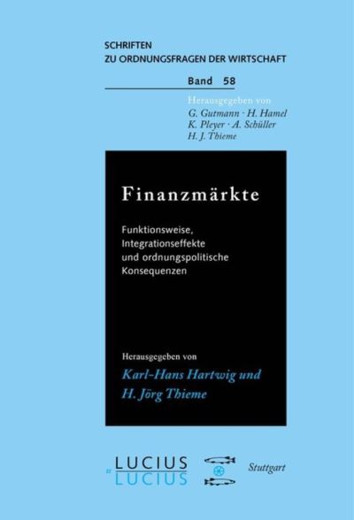 Cover for Karl-Hans Hartwig · Finanzmarkte (Paperback Book) (1999)