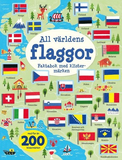 Cover for Holly Bathie · All världens flaggor : faktabok med klistermärken (Taschenbuch) (2024)