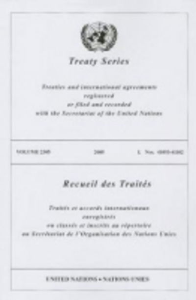 Cover for United Nations · Treaties and International Agreements Registered or Filed and Recorded with the Secretariat of the United Nations - Treaty Series (Book) (2008)