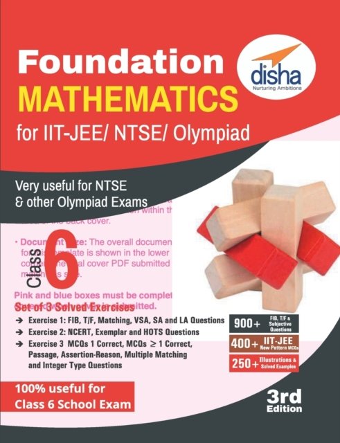 Cover for Disha Experts · Foundation Mathematics for IIT-JEE/ NTSE/ Olympiad Class 6 - 3rd Edition (Paperback Book) (2019)