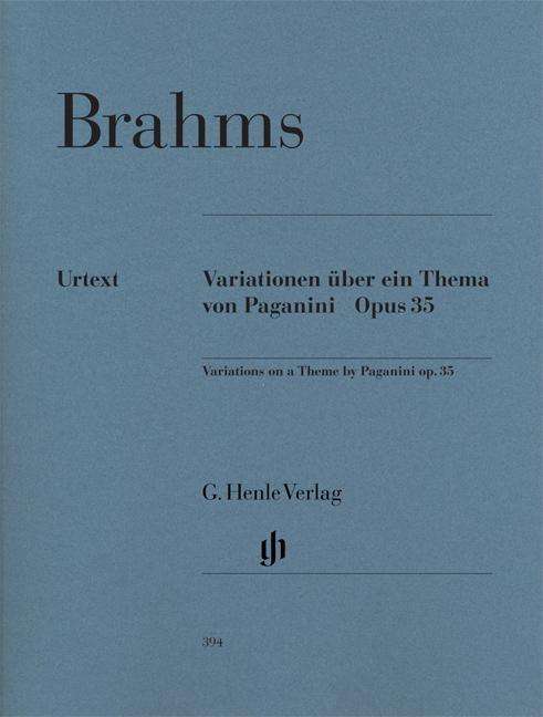 Paganini-Varia.op.35,Kl.HN394 - J. Brahms - Books - SCHOTT & CO - 9790201803944 - April 6, 2018