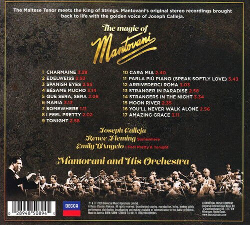 Magic of Mantovani - Joseph Calleja - Música - DECCA - 0028948508945 - 25 de septiembre de 2020