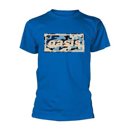 Cover for Oasis · Camo Logo (Royal) (T-shirt) [size S] [Blue edition] (2020)