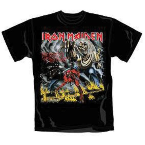 Iron Maiden Unisex T-Shirt: Number Of The Beast - Iron Maiden - Produtos - ROFF - 5055295344945 - 13 de maio de 2013