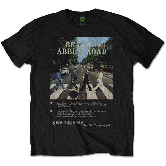 The Beatles Unisex T-Shirt: Abbey Road 8 Track - The Beatles - Marchandise - MERCHANDISE - 5055979972945 - 20 décembre 2019