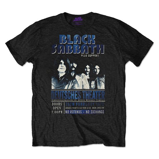 Cover for Black Sabbath · Black Sabbath Unisex T-Shirt: Deutsches '73 (Eco-Friendly) (T-shirt) [size S] [Black - Unisex edition]