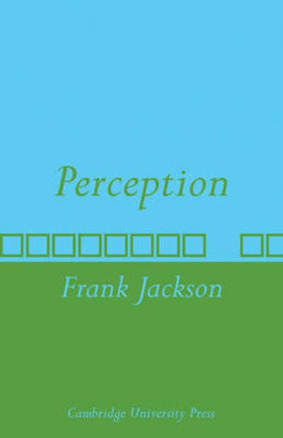 Cover for Frank Jackson · Perception: A representative theory (Paperback Book) (2009)
