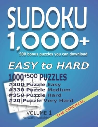 Cover for Norwalk Publishing · 1,000+ Sudoku Puzzles Easy to Hard (Bog) (2020)