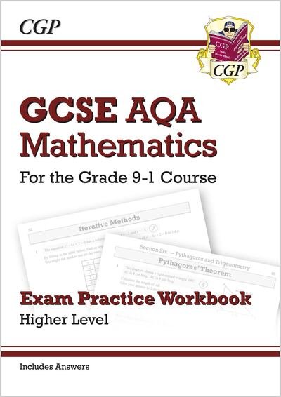 Cover for CGP Books · GCSE Maths AQA Exam Practice Workbook: Higher - includes Video Solutions and Answers - CGP AQA GCSE Maths (Paperback Book) (2022)