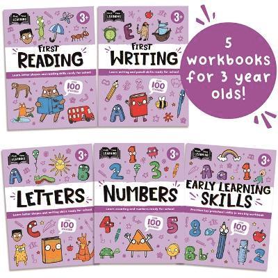 Cover for Autumn Publishing · First Time Learning: Age 3+ - 5 workbooks to practise essential skills ready for school (Book pack) (2024)