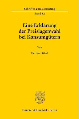 Cover for Gierl · Eine Erklärung der Preislagenwahl (Book) (1992)