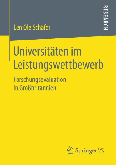 Cover for Schäfer · Universitäten im Leistungswettb (Book) (2018)