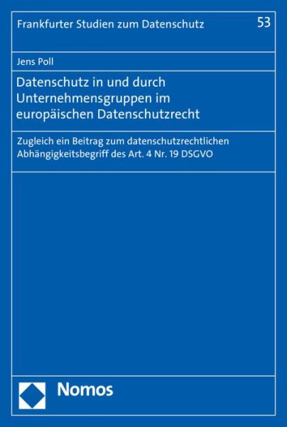 Cover for Poll · Datenschutz in und durch Unternehm (Book) (2018)