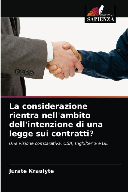 Cover for Jurate Kraulyte · La considerazione rientra nell'ambito dell'intenzione di una legge sui contratti? (Paperback Book) (2021)